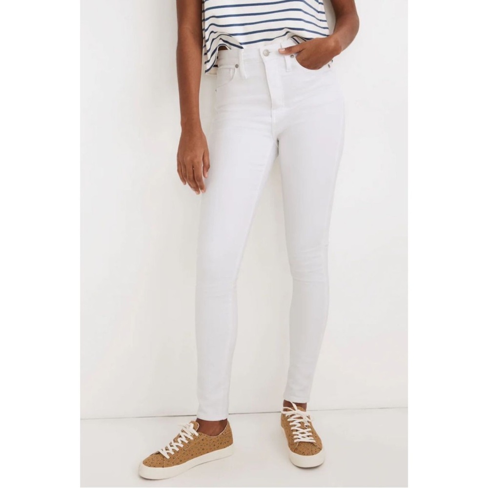 Madewell 10" High-Rise Skinny Jeans in  White